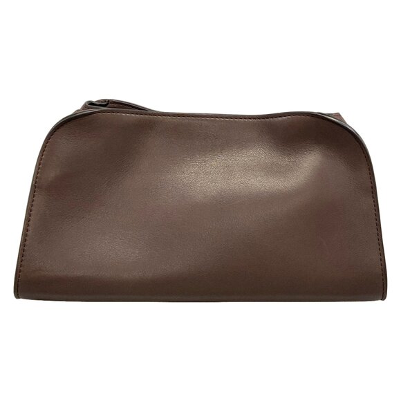 The Row Handbags - The Row Peggy Clutch Bag W1774 L72 CHESTNUT ANS (Dark Brown)